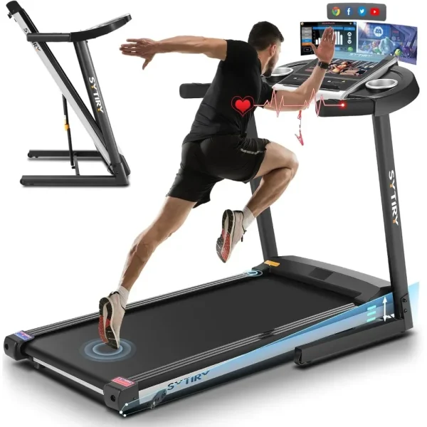 Walk/Run Treadmill with Touch Screen, Music