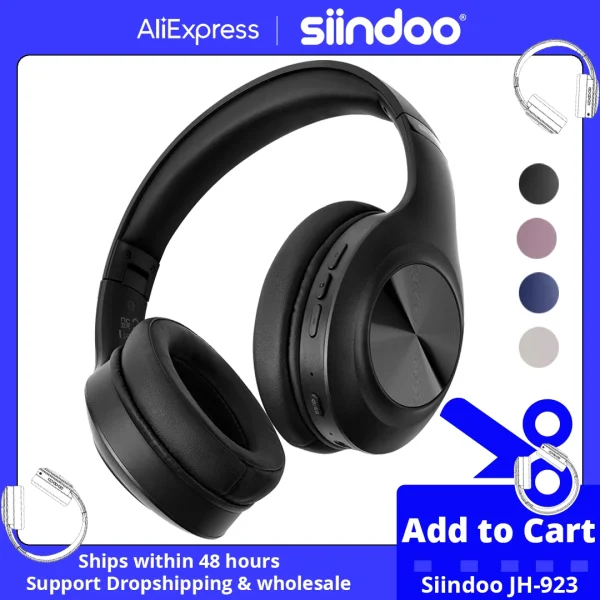 Wireless Headphones Over Ear Hi-Res Audio with Deep Bass Mic