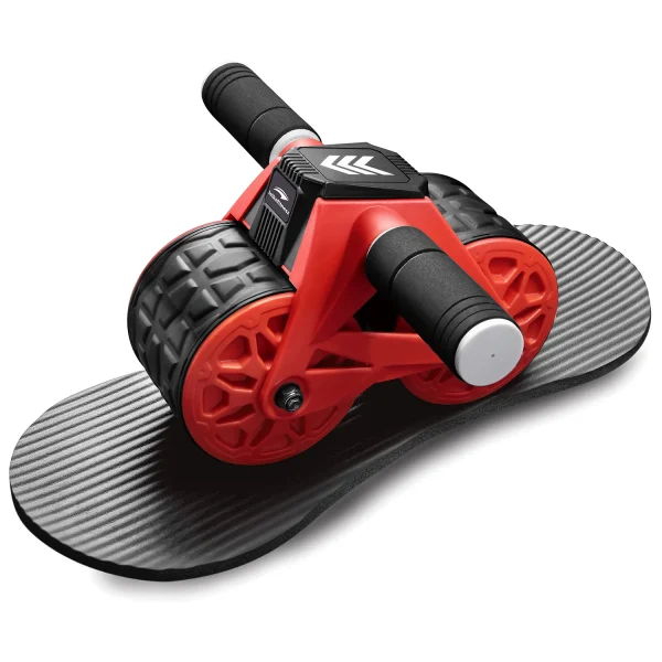 Ab Wheel Roller Automatic with Knee Pad Mat,and Intelligent Display
