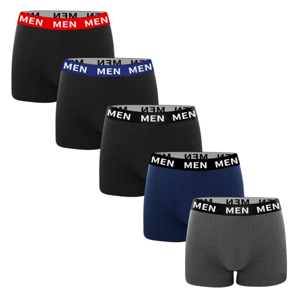 5 pack Men's Soft Boxer Briefs
